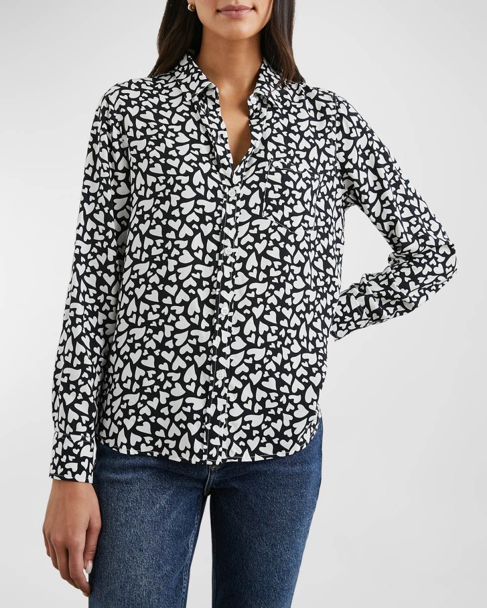 Kathryn Heart Button-Front Shirt